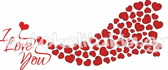 Valentine's Day Sticker Saint Valentine 87 120cm X 52cm