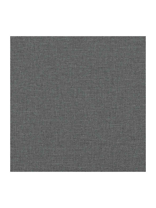 King Size Upholstered Bed with Fabric Dark Grey with Slats & Mattress 180x200cm