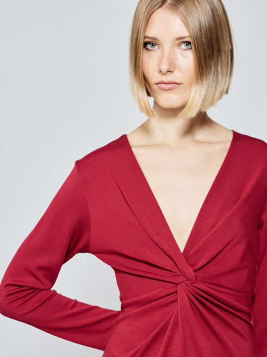 Midi Dress for Wedding / Christening Bordeaux