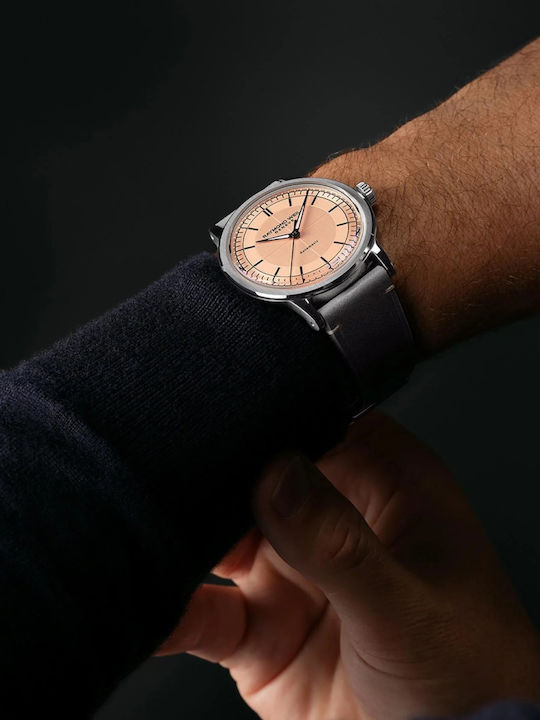 Raymond Weil Ανδρικό Ρολόι 39.5mm Μπαταρίας με Γκρι Δερμάτινο Λουράκι