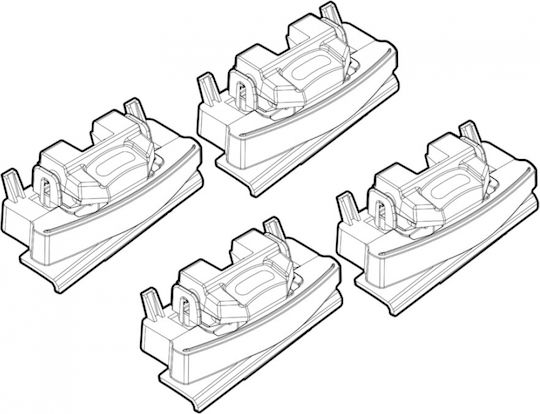 Nordrive Roof Bar Legs Subaru Solterra 5p 09/2022+ Toyota Bz4x 03/2023+ 4 Pcs