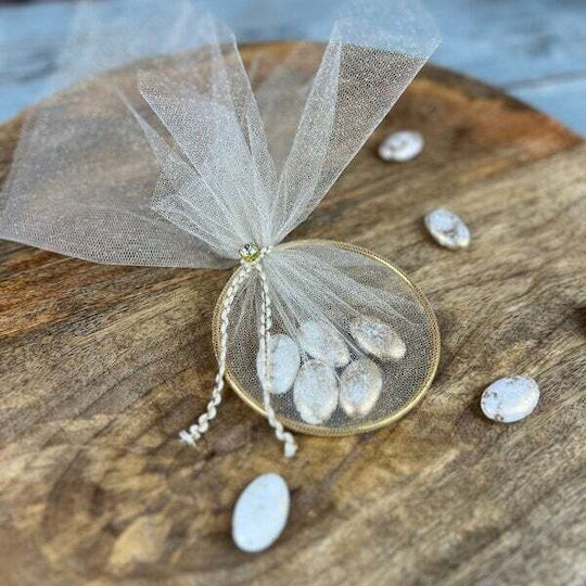 Metal Ring Wreath Wedding Favors 10cm Set/5 Gold