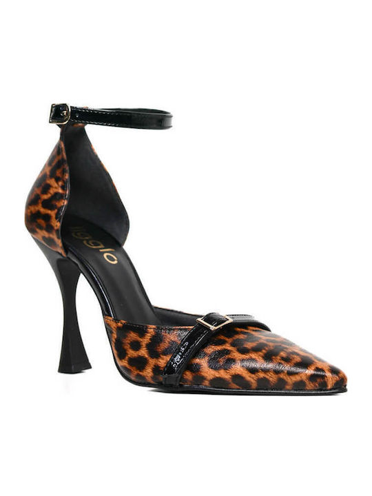 Leopard Pumps with Elegant Straps Made in Greece