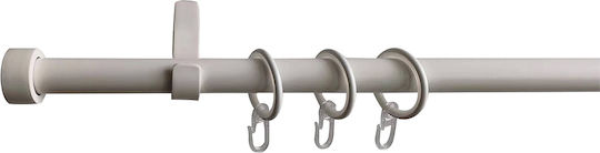 Homefit Ausziehbare Metallische Vorhangstange Einzeln Φ16mm 165-300cm Weiße