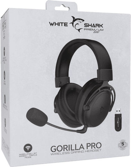 White Shark WGH-2443 Fără fir Peste ureche Gaming Headset cu conexiune 3,5mm / Bluetooth Negru