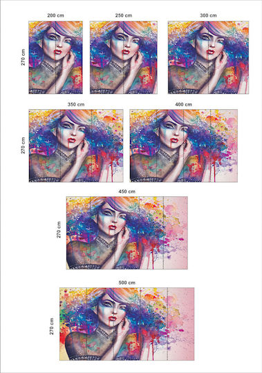 Декоративен Стикер За Стена Woman In Color 1 Брой Orafol