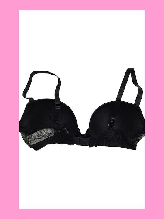 Lida Balconette Balconette Bra with Light Padding Underwire Black