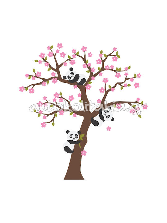 Αυτοκόλλητο Τοίχου Δέντρο Panda 120cm X 125cm