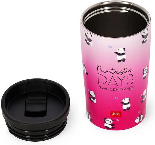 Legami Milano Ποτήρι Θερμός Ανοξείδωτο 275ml Panda με Επιστόμιο