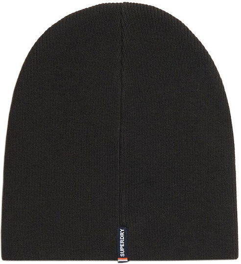 Beanie Unisex Σκούφος Πλεκτός σε Μαύρο χρώμα