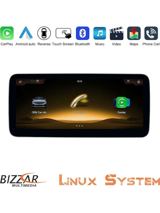 Bizzar Car Audio System for Mercedes-Benz B Class 2013-2015 Bluetooth USB Wi-Fi GPS Apple CarPlay Android Auto with 10.25 Inch Touch Screen