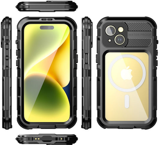 Shellbox Back Cover Πλαστικό / Σιλικόνης 2mm Αδιάβροχο Μαύρο (iPhone 15)