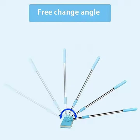 Aquarium Cleaning Brush with Telescopic Metal Handle and Thick Square Sponge M58-93cm