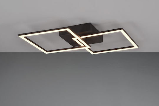 Trio Lighting TRAIL Πλαφονιέρα Οροφής 60εκ. Μαύρη με Ενσωματωμένο LED