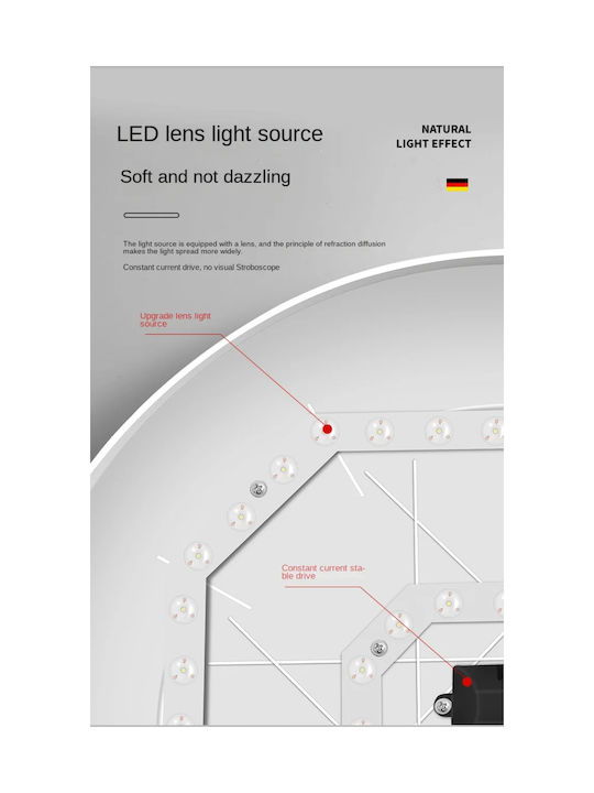 Home Lighting Deckenleuchte 47cm Schwarz mit Integrierter LED