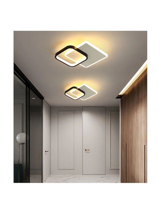 Home Lighting Πλαφονιέρα Οροφής 20εκ. Μαύρη με Ενσωματωμένο LED