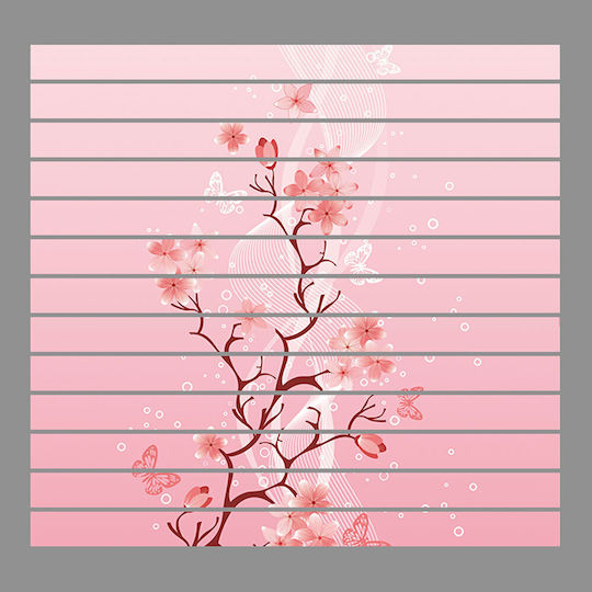 Decorative Staircase Sticker Pink Flowers 1 Piece Orafol Decorative Staircase Sticker Pink Flowers 1 Piece Orafol