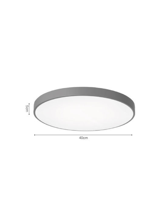 Inlight Ceiling Mount Light 30cm Black with Integrated LED