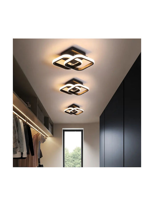 Home Lighting Πλαφονιέρα Οροφής 30εκ. Μαύρη με Ενσωματωμένο LED