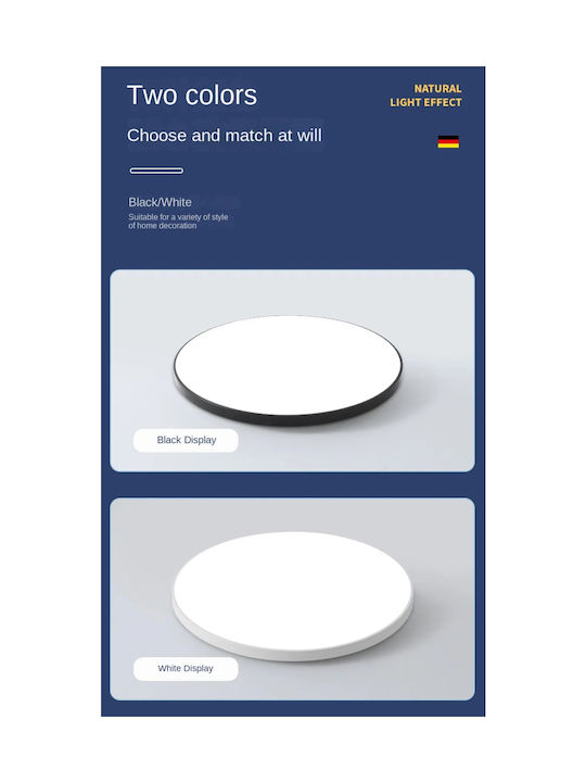Home Lighting Πλαφονιέρα Οροφής Λευκή με Ενσωματωμένο LED
