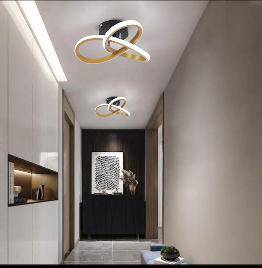 Home Lighting Πλαφονιέρα Οροφής 26εκ. Χρυσή με Ενσωματωμένο LED
