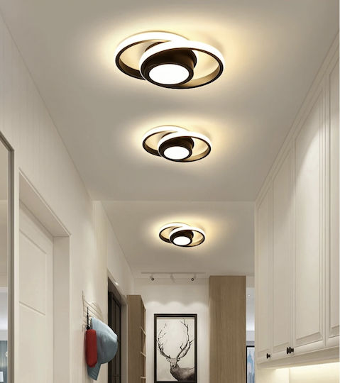 Home Lighting Πλαφονιέρα Οροφής Μαύρη με Ενσωματωμένο LED