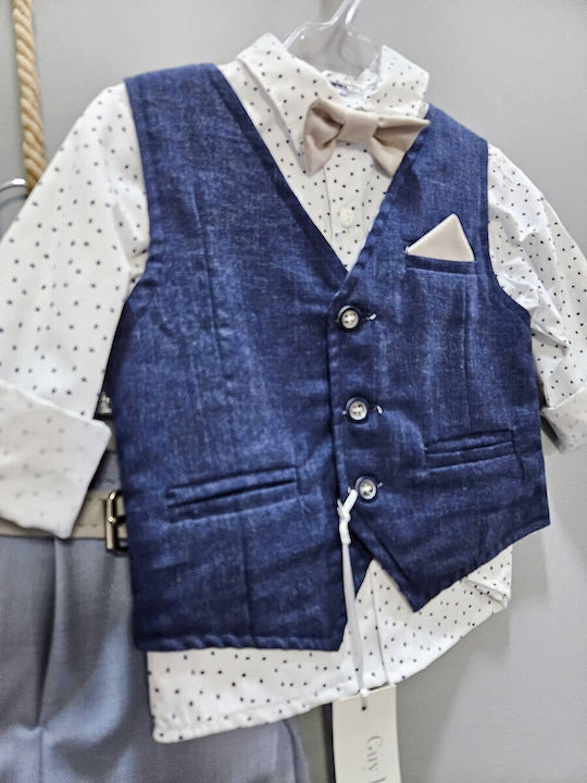 Guy Laroche Baptism Outfit Boy 6pcs Gu-699