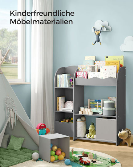 Songmics Songmics Spielzeug-Organisator aus Kunststoff Grau 30x93x100cm