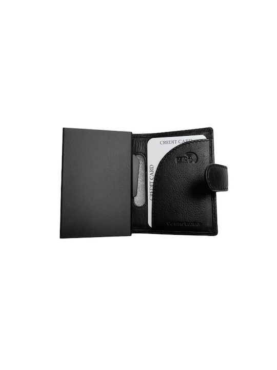 Luxus Men's Card Wallet with RFID και Slide Mechanism Black