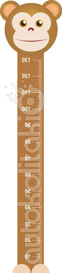 Affen-Wandaufkleber-Wachstumsdiagramm 38cm x 167cm