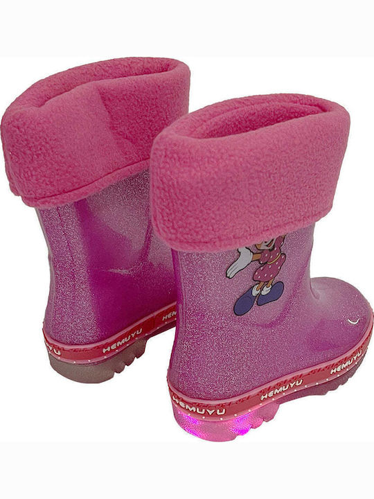 Kids Wellies with Internal Lining Pink