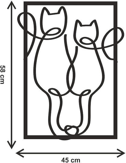 Open Panel Picture Bedroom Black Wall Decoration Living Room Cats