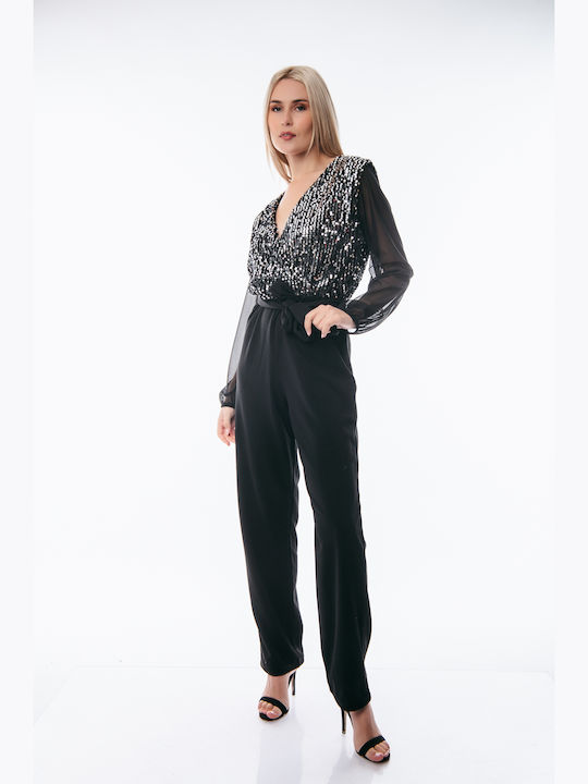 Damen Einteiler Anzug Silber