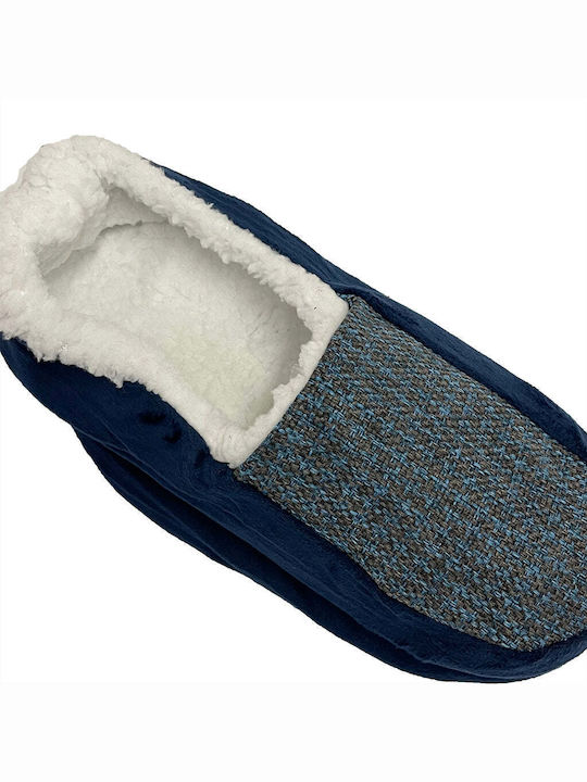 Ustyle Heel Enclosed Men's Slipper Blue