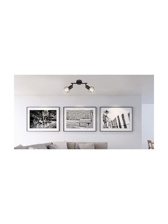 Globo Lighting Xara I Ceiling Mount Light Black with Socket E14