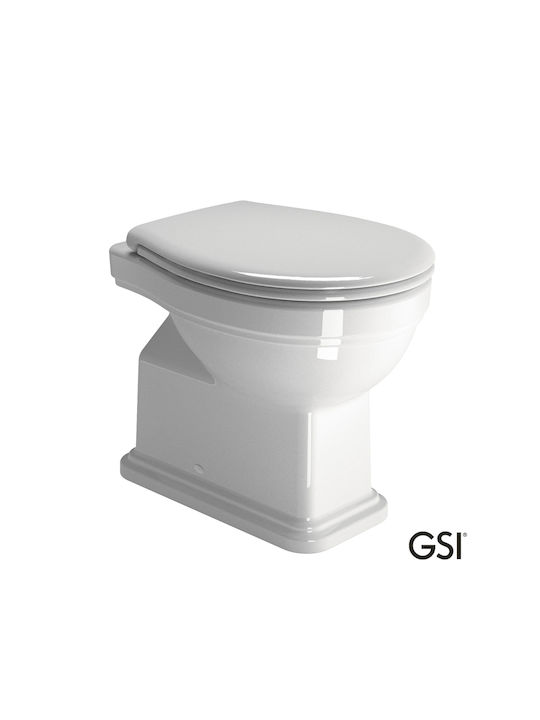 GSI Classic Тоалетна, стояща на пода с тоалетна чиния с Капак Софт Клоуз Бяла