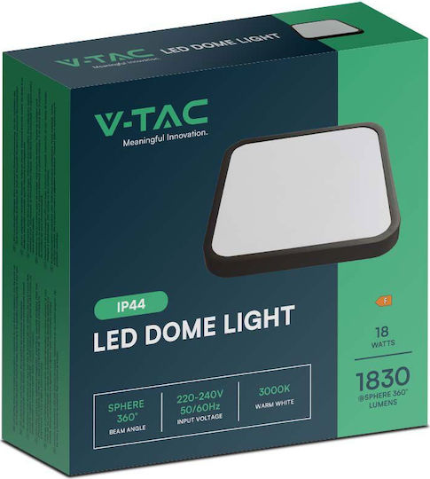 V-TAC Deckenleuchte Montieren Badezimmer 25cm Weiß mit Integrierter LED