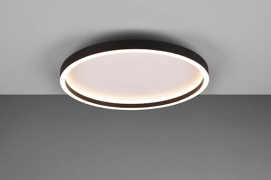 Trio Lighting Πλαφονιέρα Οροφής 35εκ. Μαύρη με Ενσωματωμένο LED