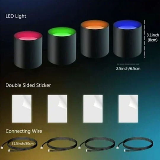 Lămpi de perete LED inteligente RGB cu telecomandă WiFi și control prin aplicație inteligente