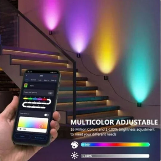 Lămpi de perete LED inteligente RGB cu telecomandă WiFi și control prin aplicație inteligente