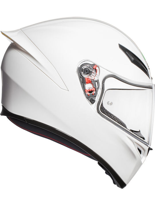 AGV K1 S Solid White Motorcycle Helmet Full Face ECE 22.06 1500gr