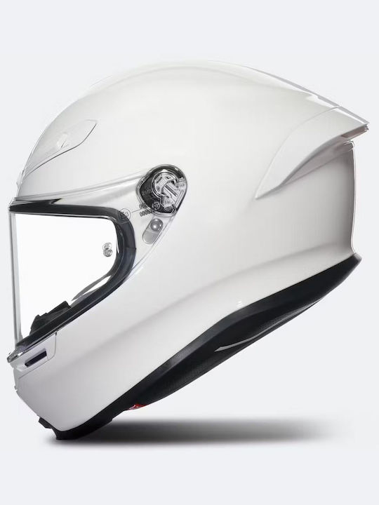 AGV K6 S Solid White Κράνος Μηχανής Full Face ECE 22.06 1255gr με Pinlock