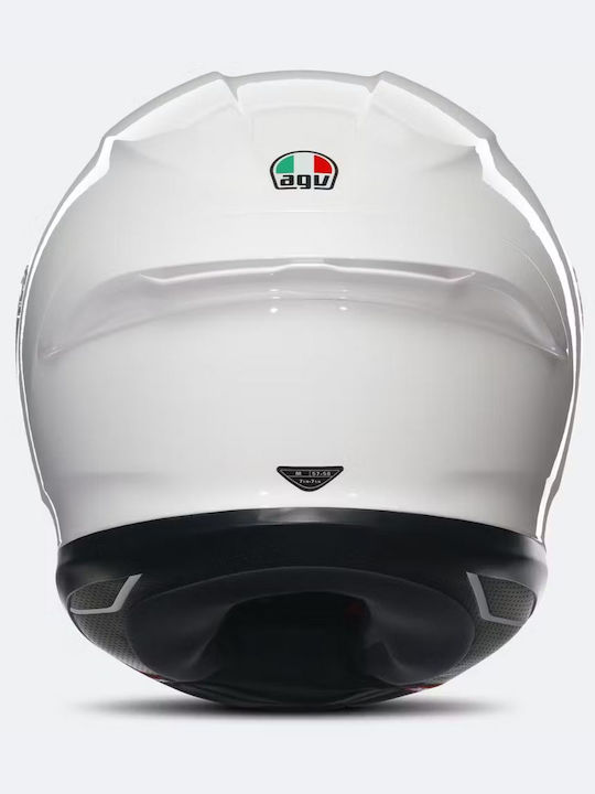 AGV K6 S Solid White Κράνος Μηχανής Full Face ECE 22.06 1255gr με Pinlock