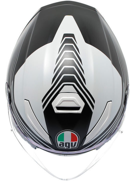 AGV K5 Jet Evo Control Matt Black/White Κράνος Μηχανής Jet ECE 22.06