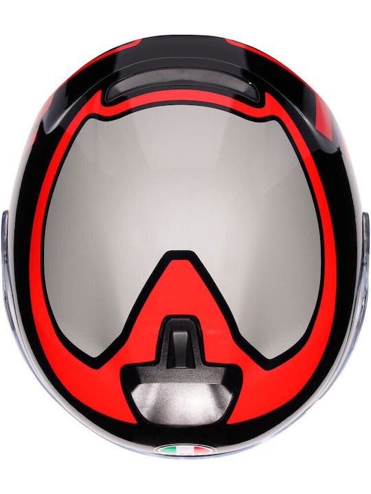 AGV Irides Matt Grey Red Black Motorcycle Helmet Jet ECE 22.06 Weight 1500g with Sun Visor