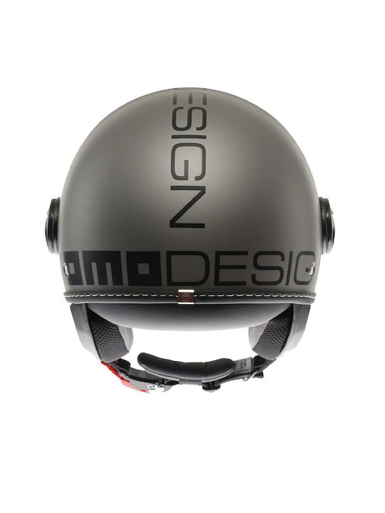MomoDesign FGTR Evo Mono Matt Titanium Frost/Black Motorcycle Helmet Jet 1200gr with Sunvisor