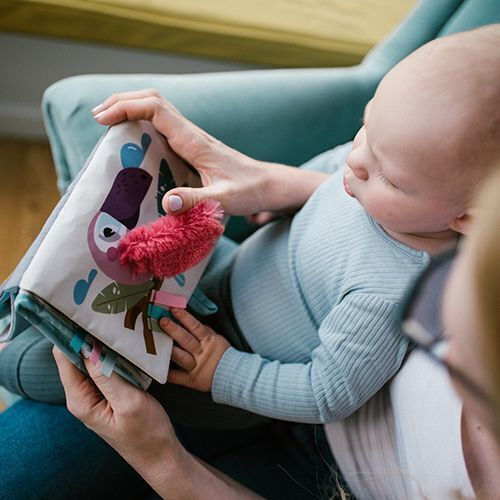 Babyono Текстилна Книга За Активности Safari със Звуци за Новородени