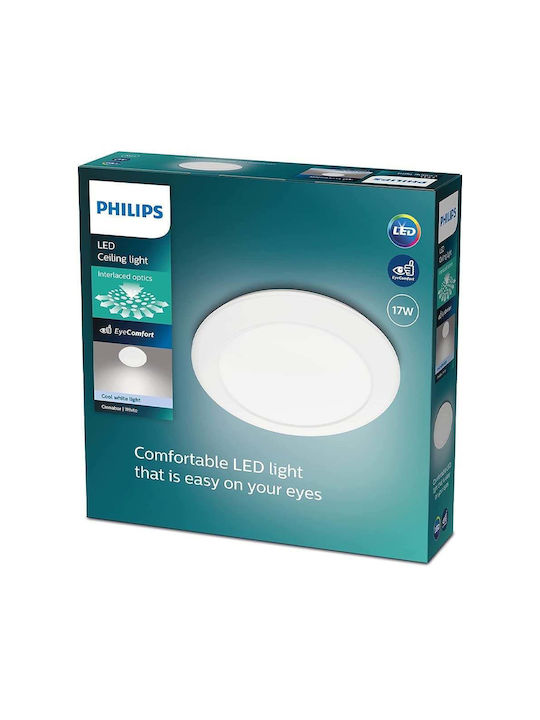 Philips Cinnabar Πλαφονιέρα Οροφής 32εκ. Λευκή με Ενσωματωμένο LED