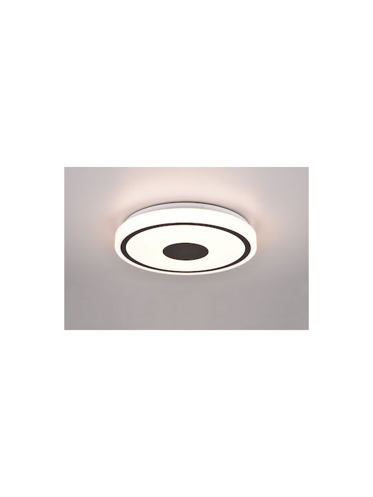 Trio Lighting Πλαφονιέρα Οροφής 33εκ. Μαύρη με Ενσωματωμένο LED