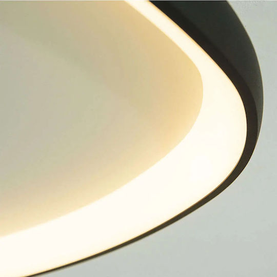 Zambelis Lights Ceiling Mount Light 60cm Black with Integrated LED
